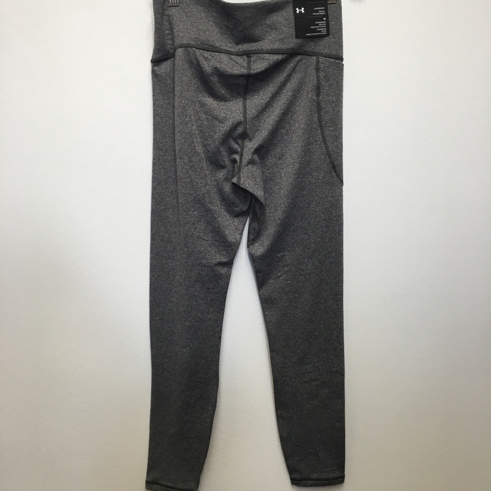 Under Armour Compression High Rise Full Length Leggings Medium Gray Athletic - Picture 6 of 10